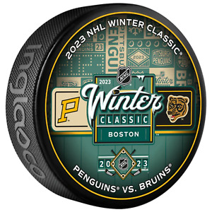 2023 NHL Winter Classic Dueling Collectible Hockey Puck -Pittsburgh Penguins vs