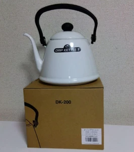 Noda Horo Enamel Drip Kettle II White DK-200W 2L 850g W.220×D.180×H.220 mm - Picture 1 of 11