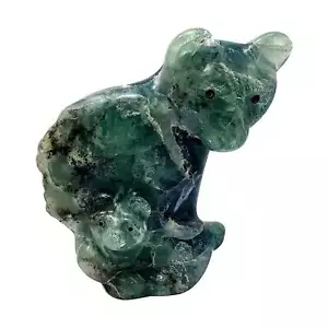 "Orin Eriacho, fetiche de dos osos, labradorita, tallado a mano, 5 3/4" - Imagen 1 de 5