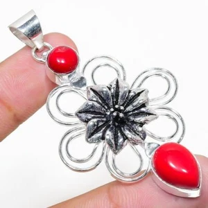 Colgante de joyería de plata de ley 925 hecho a mano con piedras preciosas... - Imagen 1 de 1