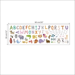 Animal Alphabet Letters Wall Decal Stickers US Seller ABC - Picture 1 of 3