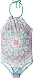 Billabong Kids Medallion Madness Halter One-Piece Seagreen Girl’s Size 5 L113142 - Picture 1 of 2