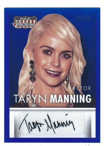 TARYN MANNING  2015 Panini AMERICANA BLUE AUTOGRAPH AUTO #'d 39/49 HUSTLE & FLOW Cover
