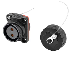 2 Pin Power Circular Connector Female Panel Mount Socket Waterproof IP67 M20 - Picture 1 of 5