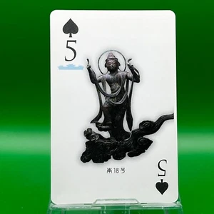 South No.18 Spade 5 Byodoin Ho-o-do Museum Buddhist Statue Playing Card - Picture 1 of 6