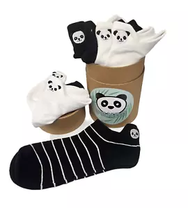 5 Pairs PANDA Ankle Socks Gift Set Box Novelty Cotton For Her Ladies Women's - Picture 1 of 18