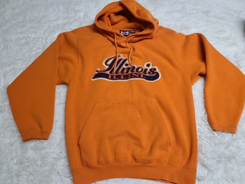 Varsity Athletic Brand "Illinois FIGHTING ILLINI" Hoodie Men's Medium Football Cover
