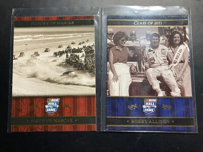2011 Press Pass NASCAR Racing lot of 2 Gold Foil Hall Of Fame cards NHOF1, 104 - Image 1 of 2