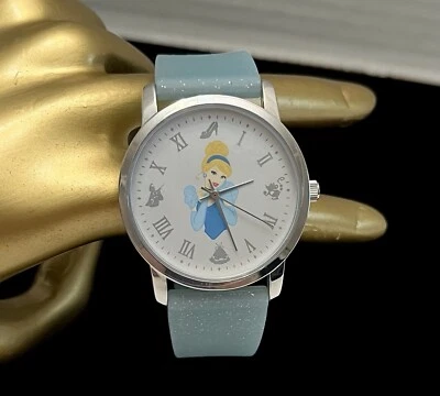 Reloj Princesa Cenicienta Disney Vintage con Banda Azul Brillante Batería Nueva Foto 1 de 4