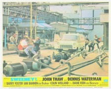 Sweeney 1977 original lobby card blag scene Dennis Waterman Ford Transit van