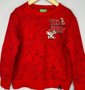 United Colors of Benetton Disney Tom & Jerry Kids Red Sweatshirt 8-9 YR - Picture 1 of 9