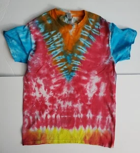 Handmade In UK Tie Dye T-Shirt. Psychedelic V Unisex Small - Picture 1 of 2