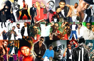 Poster collage Usher - Foto 1 di 3
