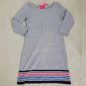 Lilly Pulitzer Noelle Dress in True Navy Bayside Stripe Engineered szS - Picture 1 of 16