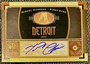 2012 UD SP SIGNATURE Miguel Cabrera AUTO’D & Certified UDA - Picture 1 of 4