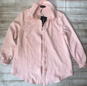 PRETTYLITTLETHING SZ 0 PINK LONG SLEEVE MATCHING SET - Picture 1 of 6