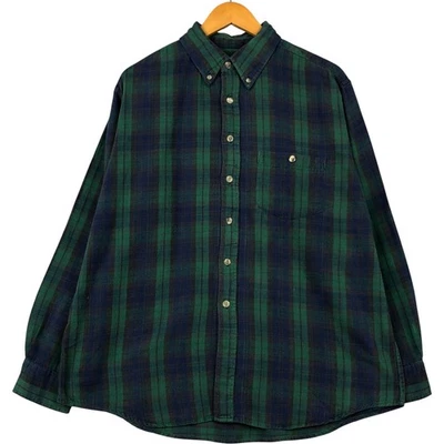 Vintage 90'S-00'S Cabelas long-sleeved button-down light flannel check shirt... - Image 1 of 4