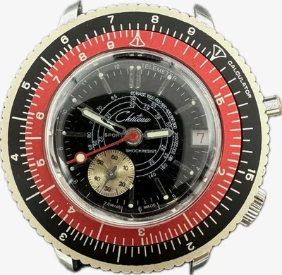 Reloj pulsera mecánico vintage 39 mm Chateau 12950 regla deslizante para hombre 8800 suizo Foto 1 de 4