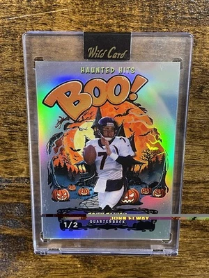 2025 Wild Card Haunted Hits John Elway Case Hit Boo! Platinum 1/2  - Image 1 of 2