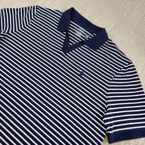 Polo Ralph Lauren Polo Shirt Men Medium NEW Blue Striped Johnny Collar Stretch  - Picture 1 of 13