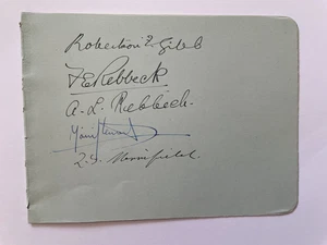 F & R Rebbeck, R F Gibb & L S Merrifield - Original Hand Signed Autographs - Picture 1 of 3