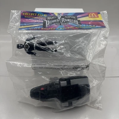 Mighty Morphin Power Rangers Película Black Ranger con Rana Ninjazord McDonalds Juguete Foto 1 de 4