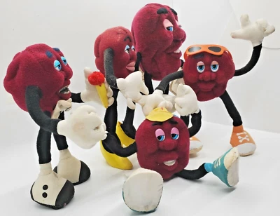 Vintage Lot of 5 Large California Raisins Plush 1987 1988 Applause Collectibles - Image 1 of 4