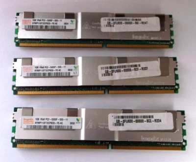 3 X HYNIX 1GB 1Rx8 PC2-5300F-555-11. MEMORY MODULE SERVER ECC RAM. NEW - Image 1 of 2