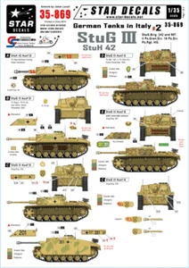 Decalcomanie Stellari 1/35 Carri Carri Tedeschi e AFV in Italia #2 STuG III Decalcomanie 35869x - Foto 1 di 2