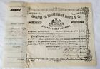 CERTIFICAT DE STOCK LANCASTER & READING À GAUGE ÉTROITE RAILROAD CO. 1874 - # 128