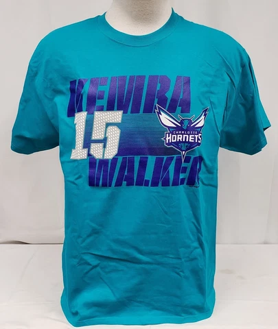 Brand New Men's NBA Charlotte Hornets KEMBA WALKER Short Sleeve Shirt Cover