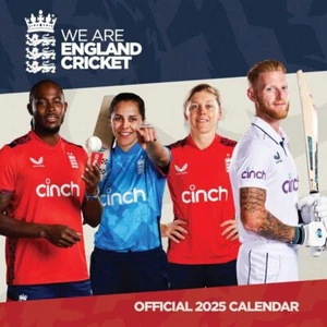2025 Calendar England Cricket Month to View Square Calendar Official Product - Picture 1 of 7