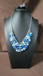 Paparazzi Fairy Tale Timelessness Blue Necklace And Earrings - Picture 1 of 4