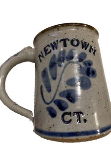 Vintage Harvey Salt Glazed Newtown Connecticut Cobalt Stoneware Pottery Mug(v) - Picture 1 of 7