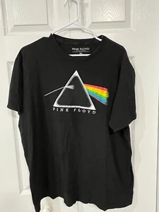 Pink Floyd The Dark Side Of The Moon Men's Black T-Shirt Printed XL Gently Used - Picture 1 of 2