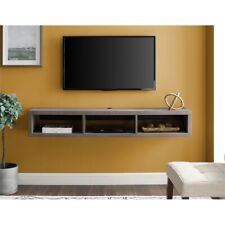 Martin Furniture Asymmetrical Floating Wall Mounted TV Console 60inch Light B...