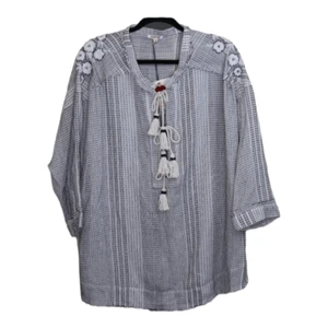 Johnny Was Jacque Tunic Blouse Size M New - Picture 1 of 12