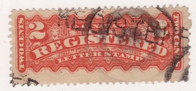 KAPPYSSTAMPS ID9667 CANADA F1 USED NICE REGISTERED FANCY CANCEL - Image 1 of 2