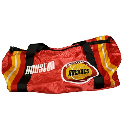 Houston Rockets Mitchell & Ness NBA Duffle Bag Large Embroidered Logos Red NWT Cover