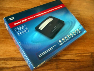Linksys X3500 Wireless N750 Dual Wi-Fi Gigabit ADSL2+ Modem Router USB Cisco - image 1 of 4