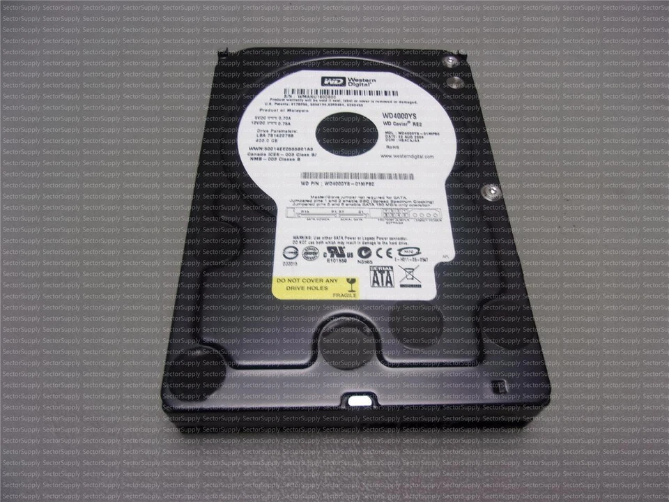 WESTERN DIGITAL WD4000YS-01MPB0    400GB HARD DRIVE - Image 1 of 1