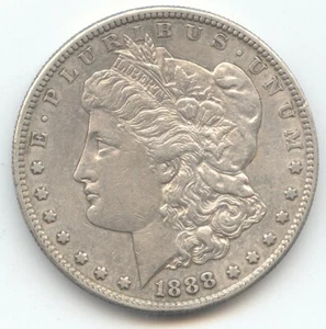 1888-S Morgan Silver Dollar, Lustrous XF-AU, Scarce S Mint - Picture 1 of 2