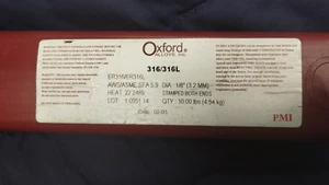 ER316L TIG Stainless Steel Welding Rod 1/8" X 36" 10LB BOX NEW FILLER 3.2MM - Picture 1 of 3