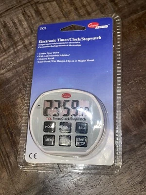 Cooper Atkins TC6 / Timer Clock Stopwatch / 6-Button / Easel Stand or Magnetic - Image 1 of 4