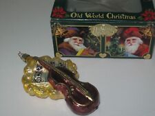 Old World Christmas  Blown glass ORN. Music Instrument Beauty & Glitter CELLO