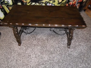 Early 20th Century Spanish Colonial Revival  Desk with Iron - Picture 1 of 19