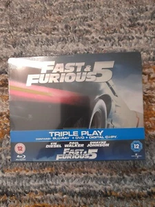 FAST AND FURIOUS 5 BLU RAY STEELBOOK BRAND NEW SEALED - Picture 1 of 4