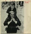 1965 Press Photo Prince Rainier of Monaco gives a ride to his son Albert