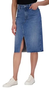 Lucky Brand Women's Midi Denim Skirt Blue Jean Size 12 - Picture 1 of 8