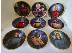 PIATTI DA COLLEZIONE STAR TREK DELLA COLLEZIONE HAMILTON (1993)–LOTTO DI 9 CON CERTIFICATO DI AUTENTICITÀ - Foto 1 di 9
